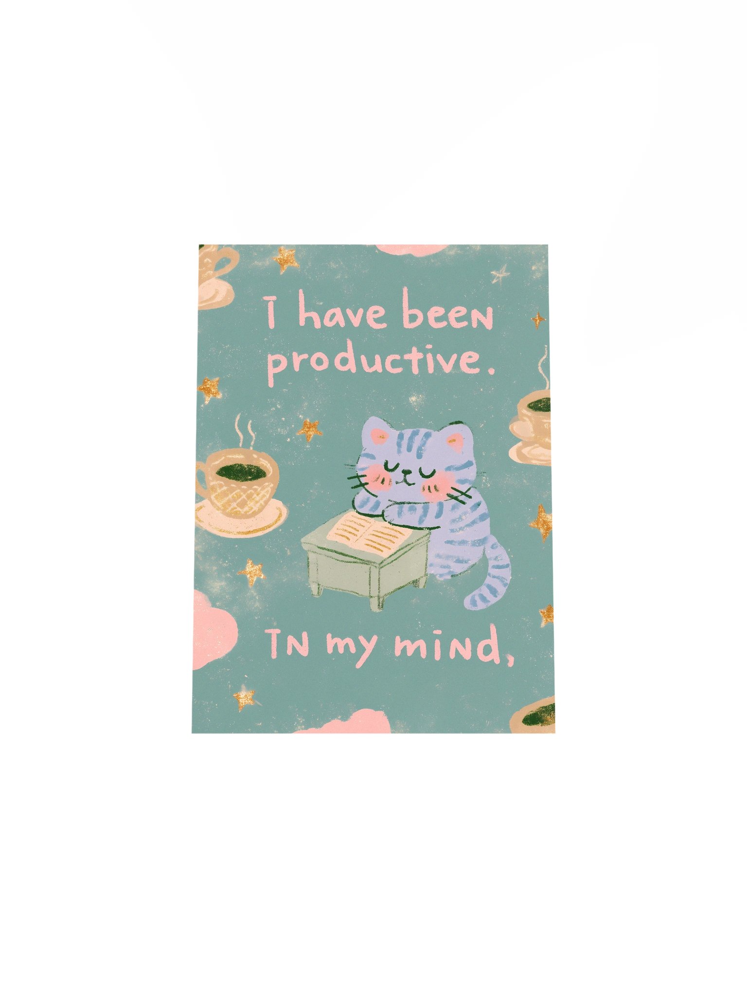 Productive in My Mind Cat Poster product image (31)