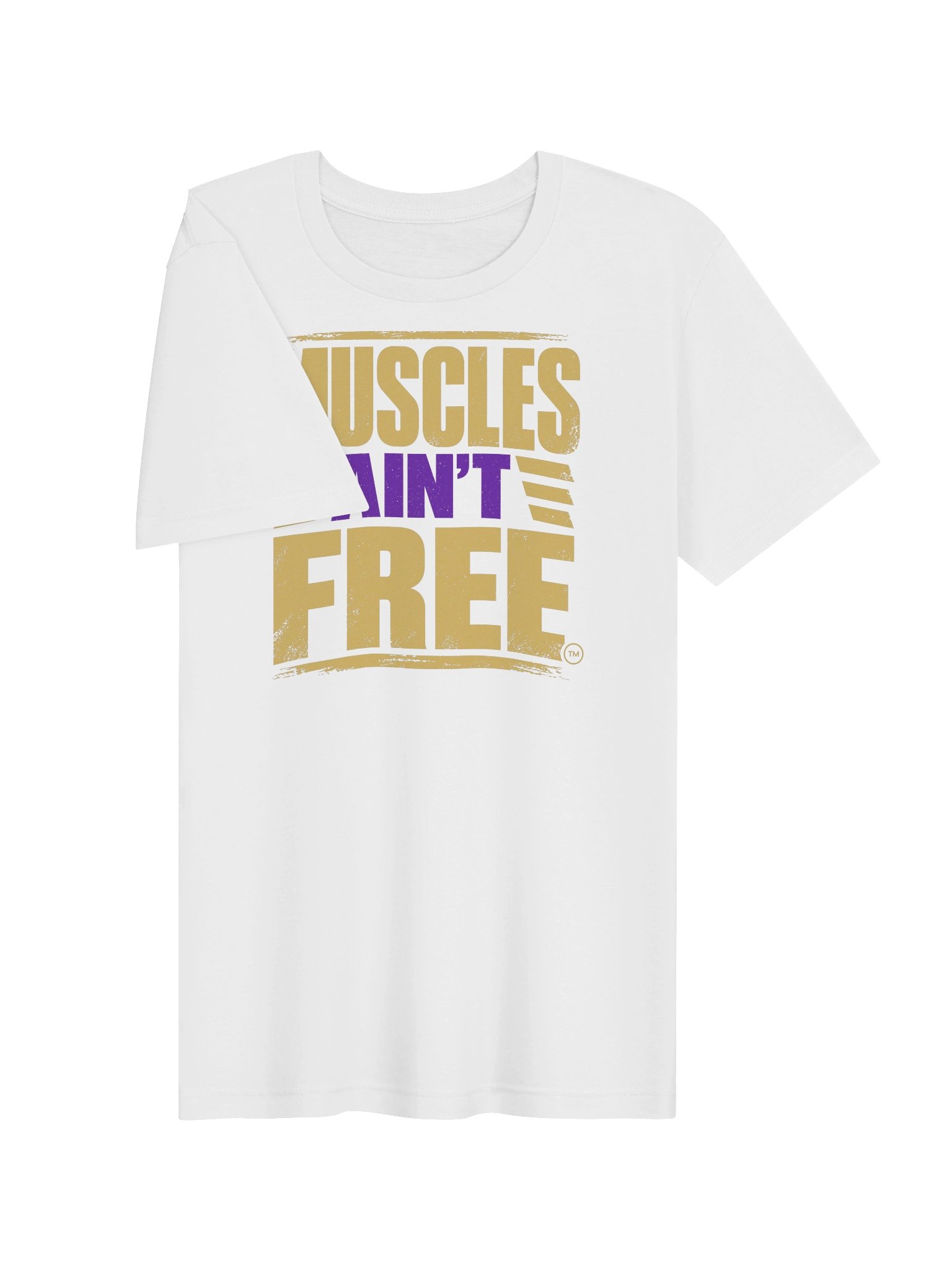 The "Muscles Ain't Free" Royal Ultra-Soft Premium Tee product image (3)