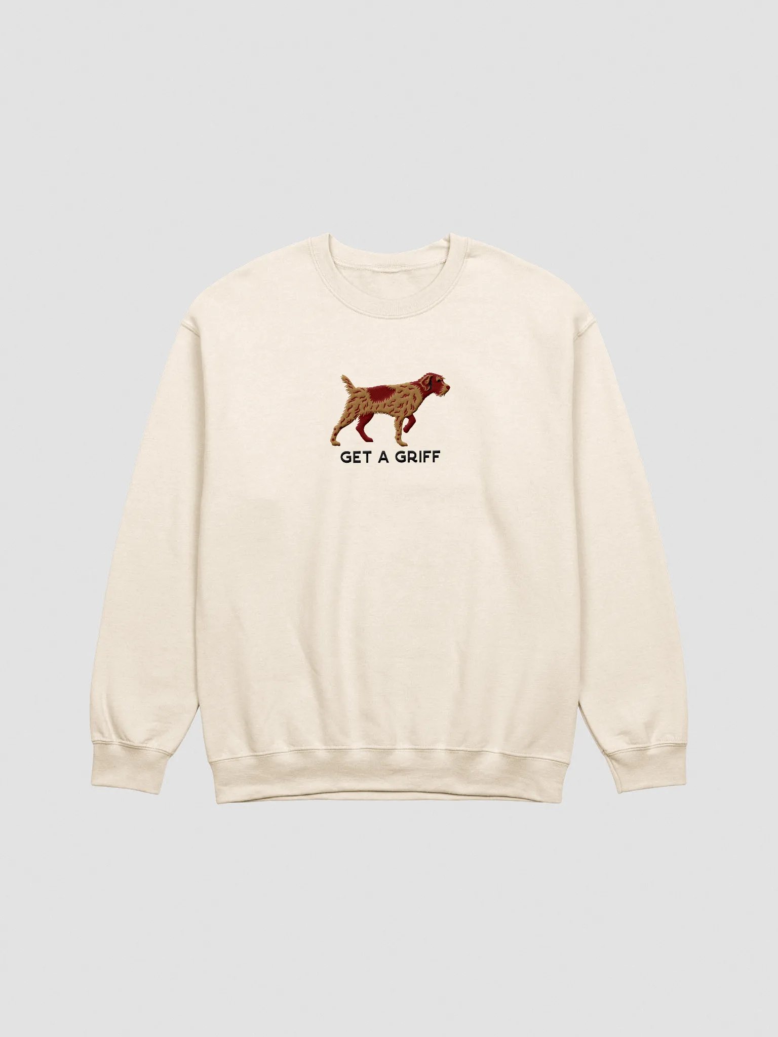 Get a Griff Sweatshirt (Embroidered) of a Wirehaired Pointing Griffon(Chestnut product image (3)