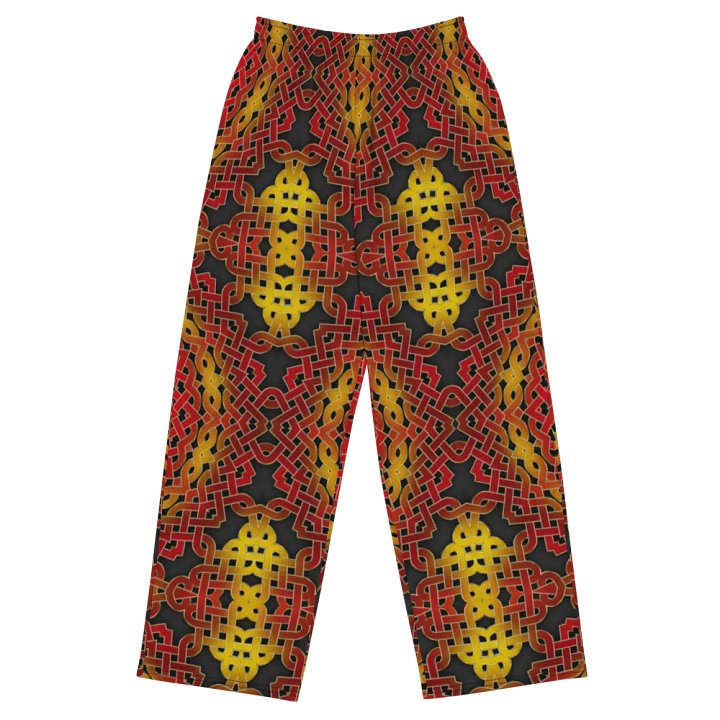 Orange Celtic Spiral Wideleg Pants product image (2)
