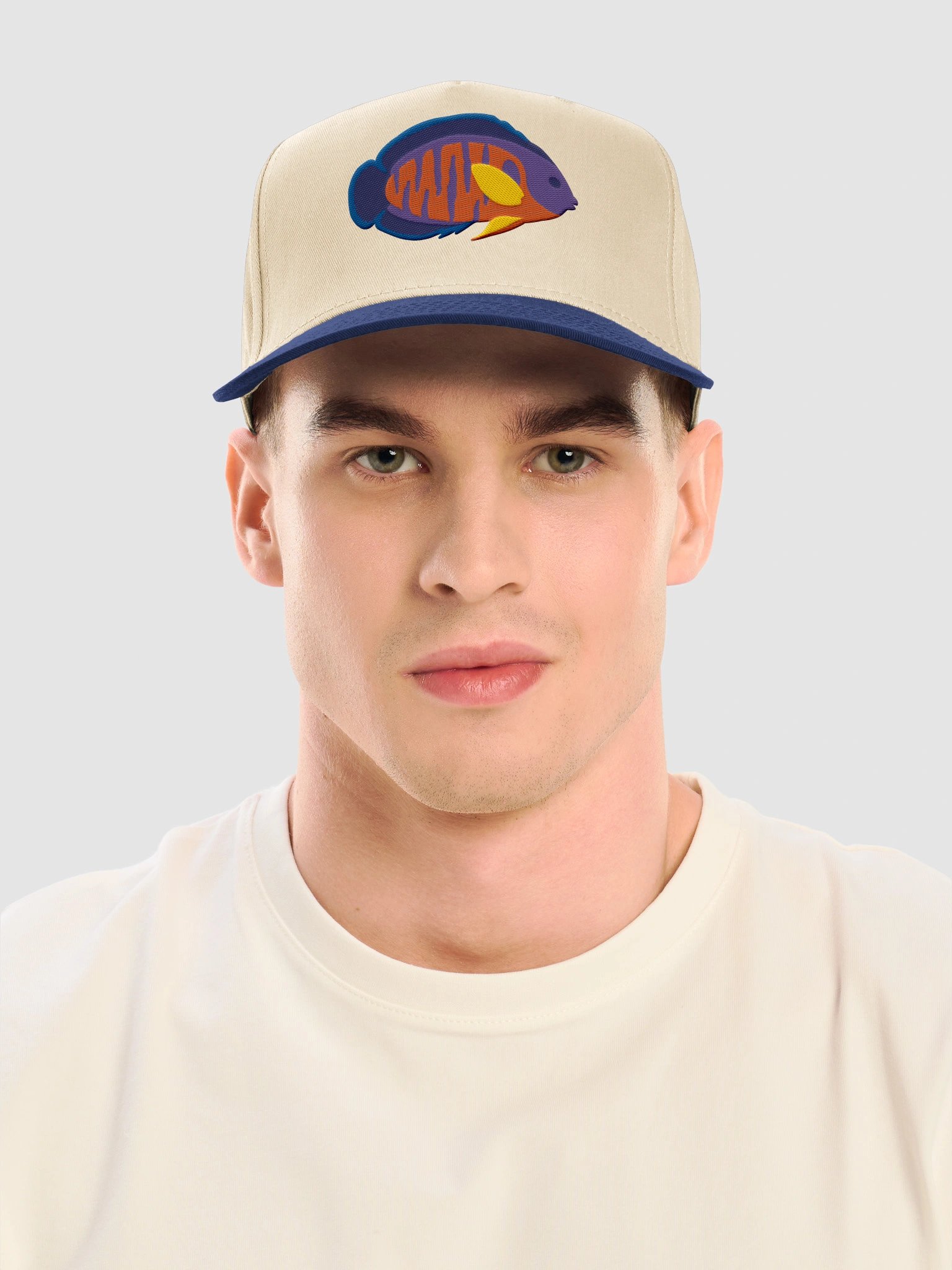 Coral Beauty Angelfish Embroidered Mid-Profile Baseball Cap | Saltwater Reef Aquarium Fish Hat product image (2)