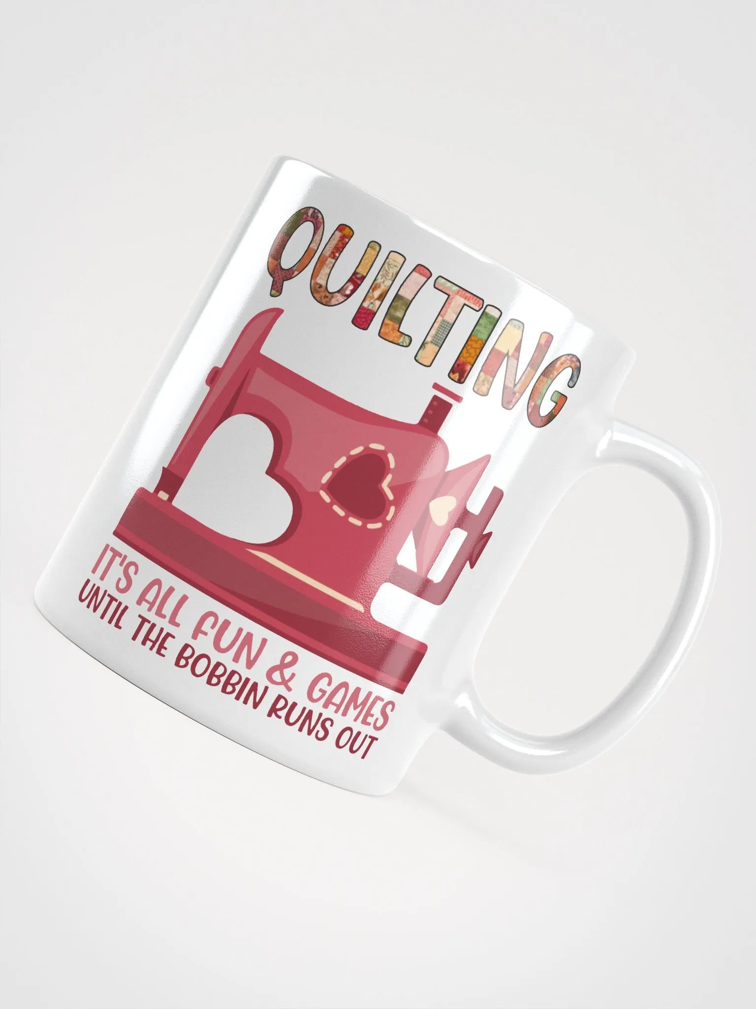 Quilting It’s All Fun & Games Until the Bobbin Runs Out | Quilters Gift - White Ceramic Mug product image (4)
