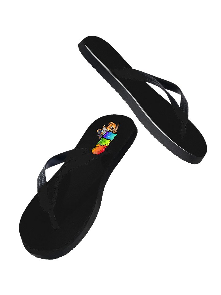 Arcade Warrior Rainbow Ice Cream Cat Flip Flops product image (2)