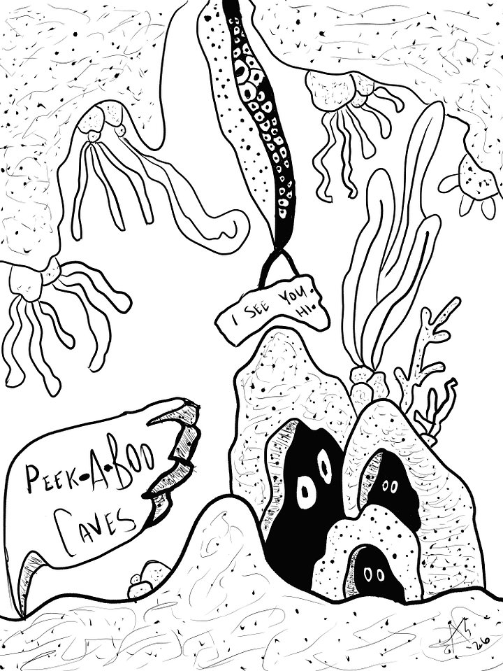 TSStechAngel's World - Caves Coloring Page product image (1)