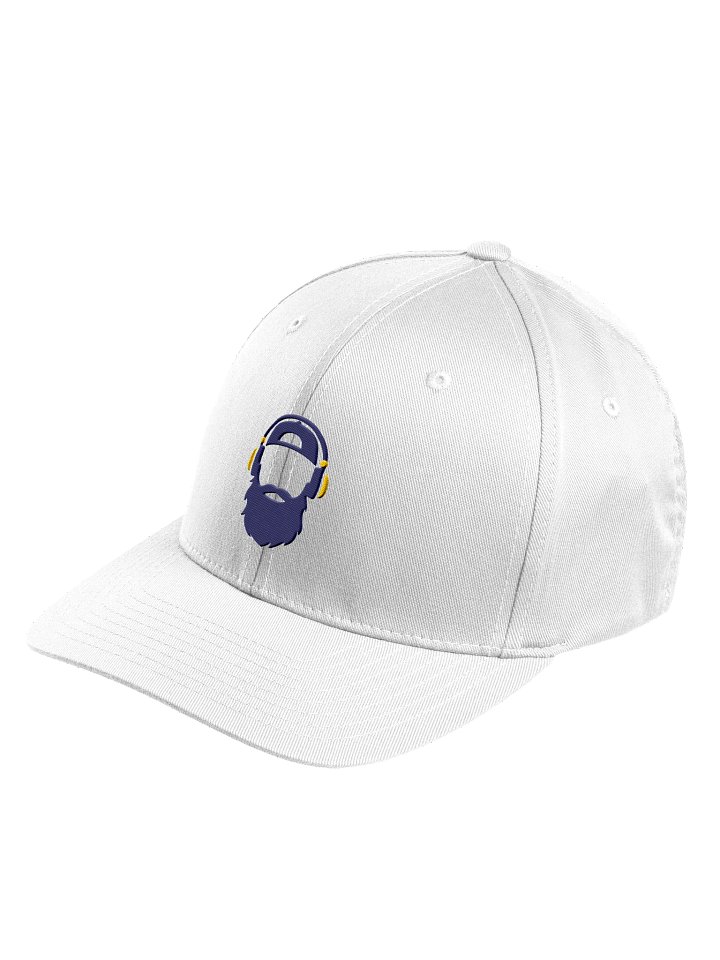 Flex Fit Structured Rolen Beats Icon Split Script Hat - Navy/Yellow Vert Logo product image (6)