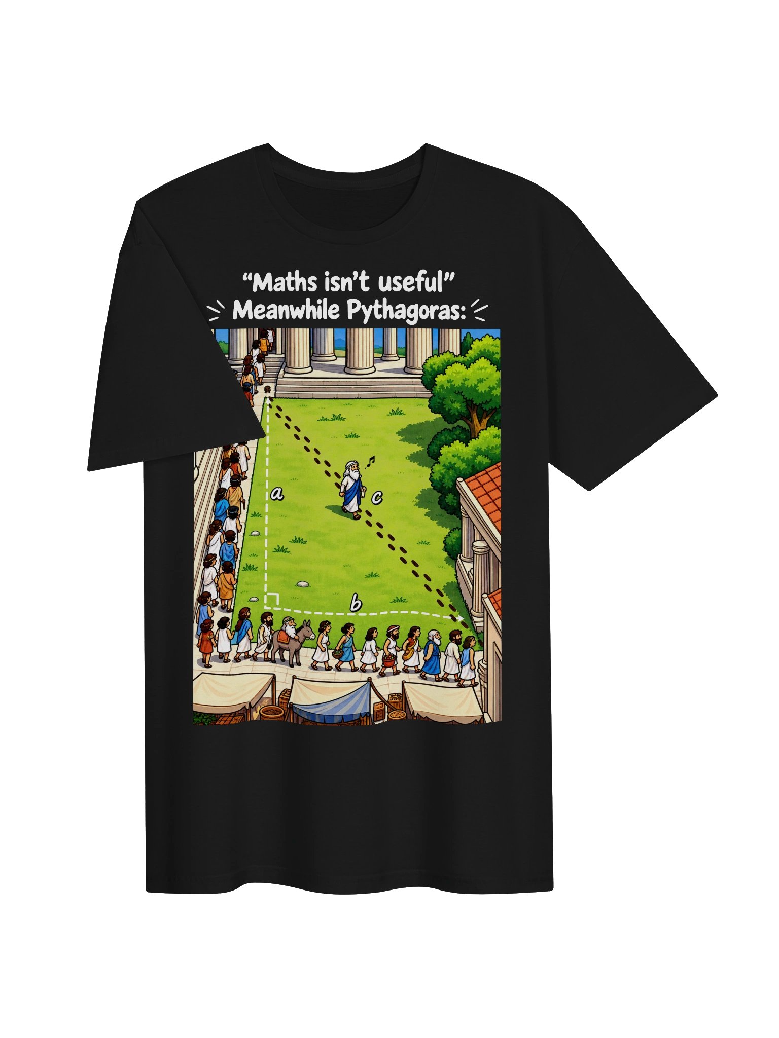 Maths Isn’t Useful – Meanwhile Pythagoras Funny Math T-Shirt product image (3)