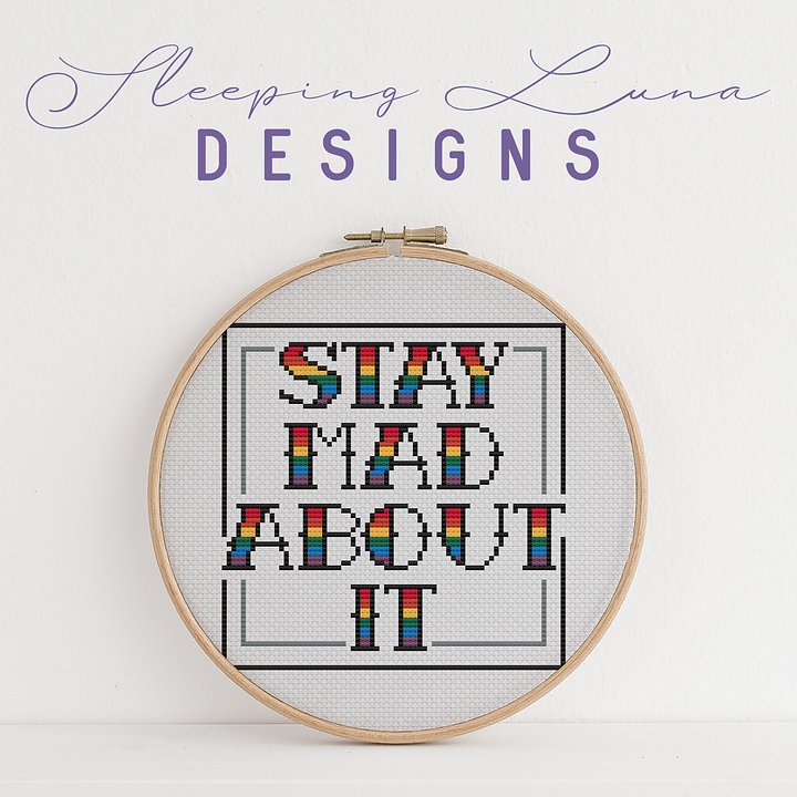 Stay Mad About It - Digital Cross Stitch Pattern product image (2)