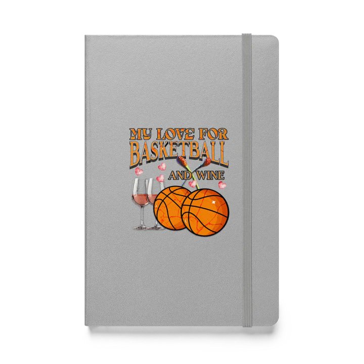 My Love For Basketball and Wine Vintage Hardcover Notebook product image (1)