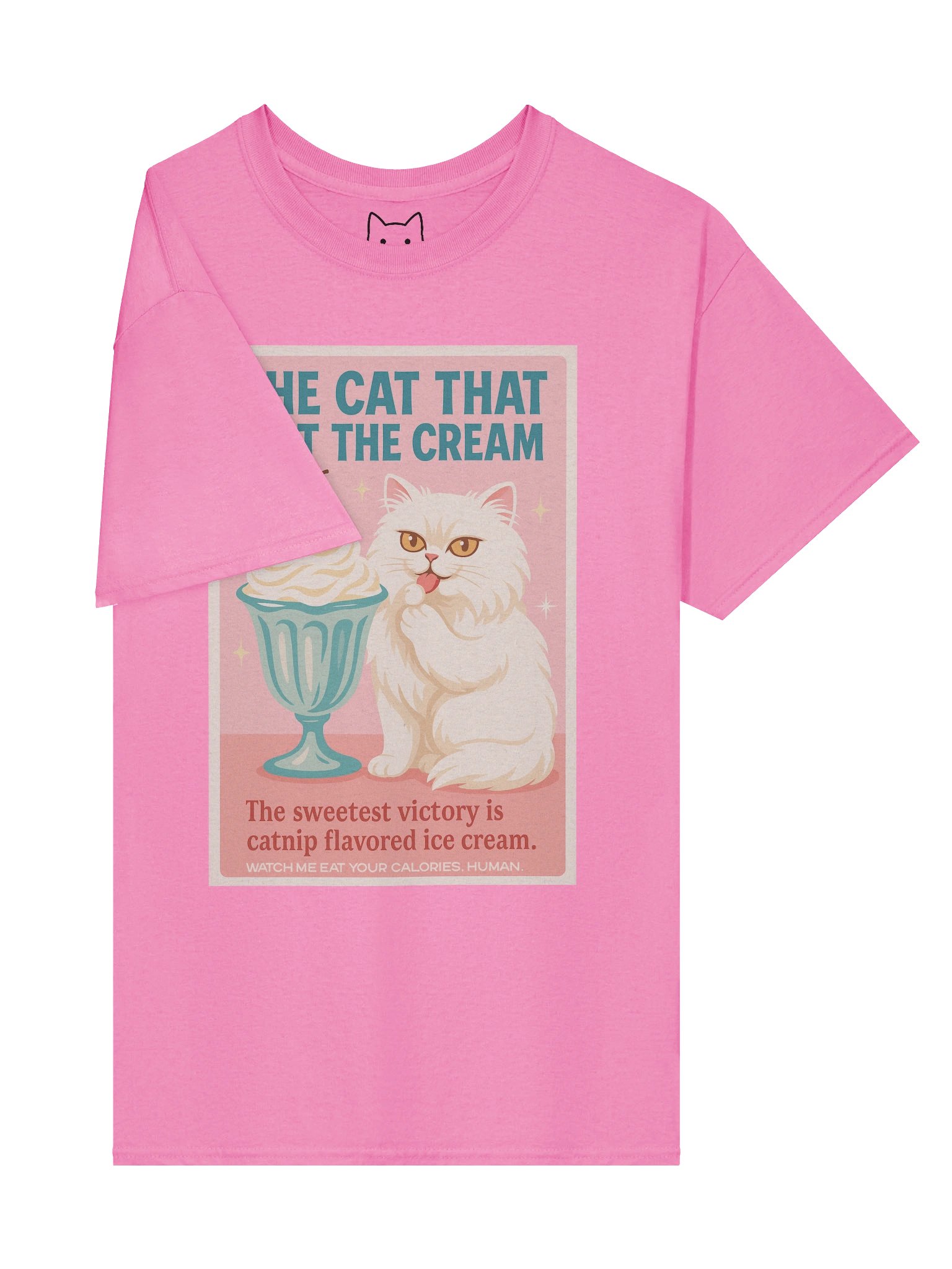 The Cat That Got the Cream Catnip Flavored Ice Cream Boxy Fit Unisex T-Shirt product image (34)