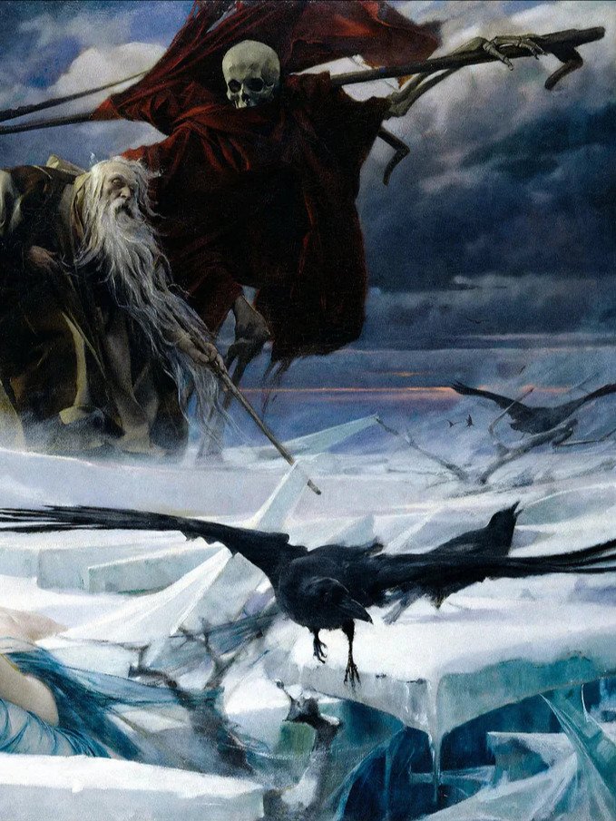 "Ahasuerus at the End of the World" by Adolf Hirémy-Hirschl Poster product image (4)