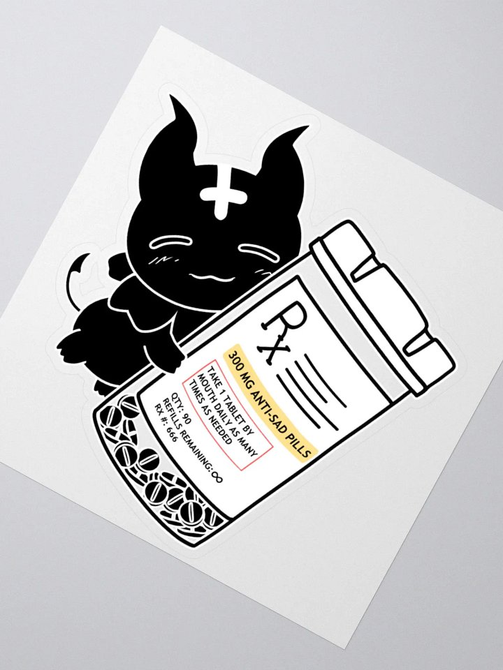 Greeble Anti-Sad Pills Kiss-Cut Sticker (Color) product image (2)
