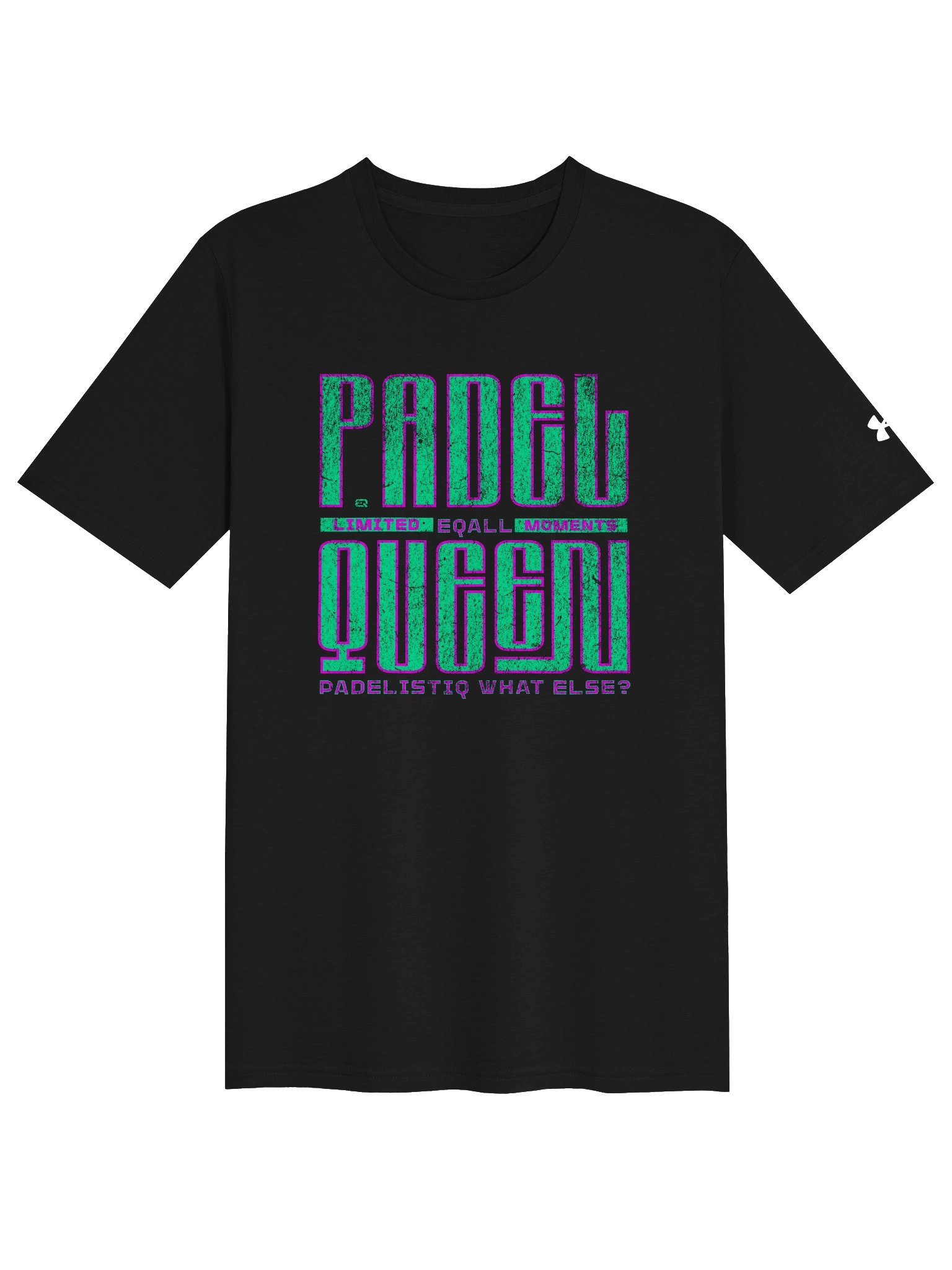 EQALL® ft. Under Armour® Unisex Athletic Tee_Essentials PADEL QUEEN / Turq. Purple product image (1)