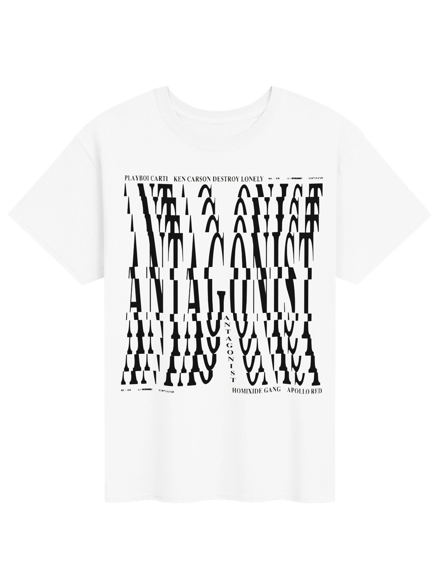 Antagonist Tour 2.0 White Tour Playboi Carti T-Shirt product image (1)