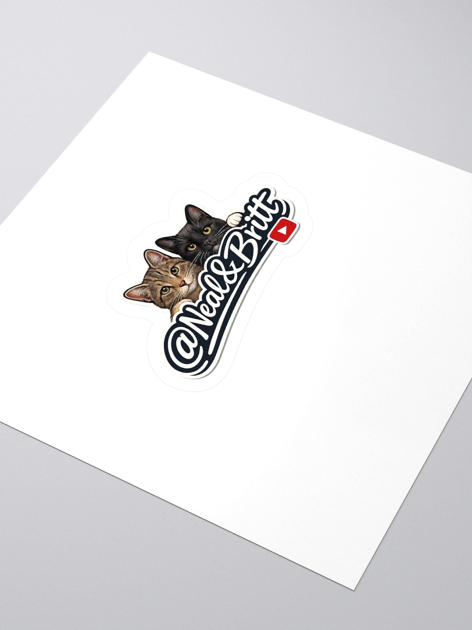 Cats - N&B Large Sticker product image (4)