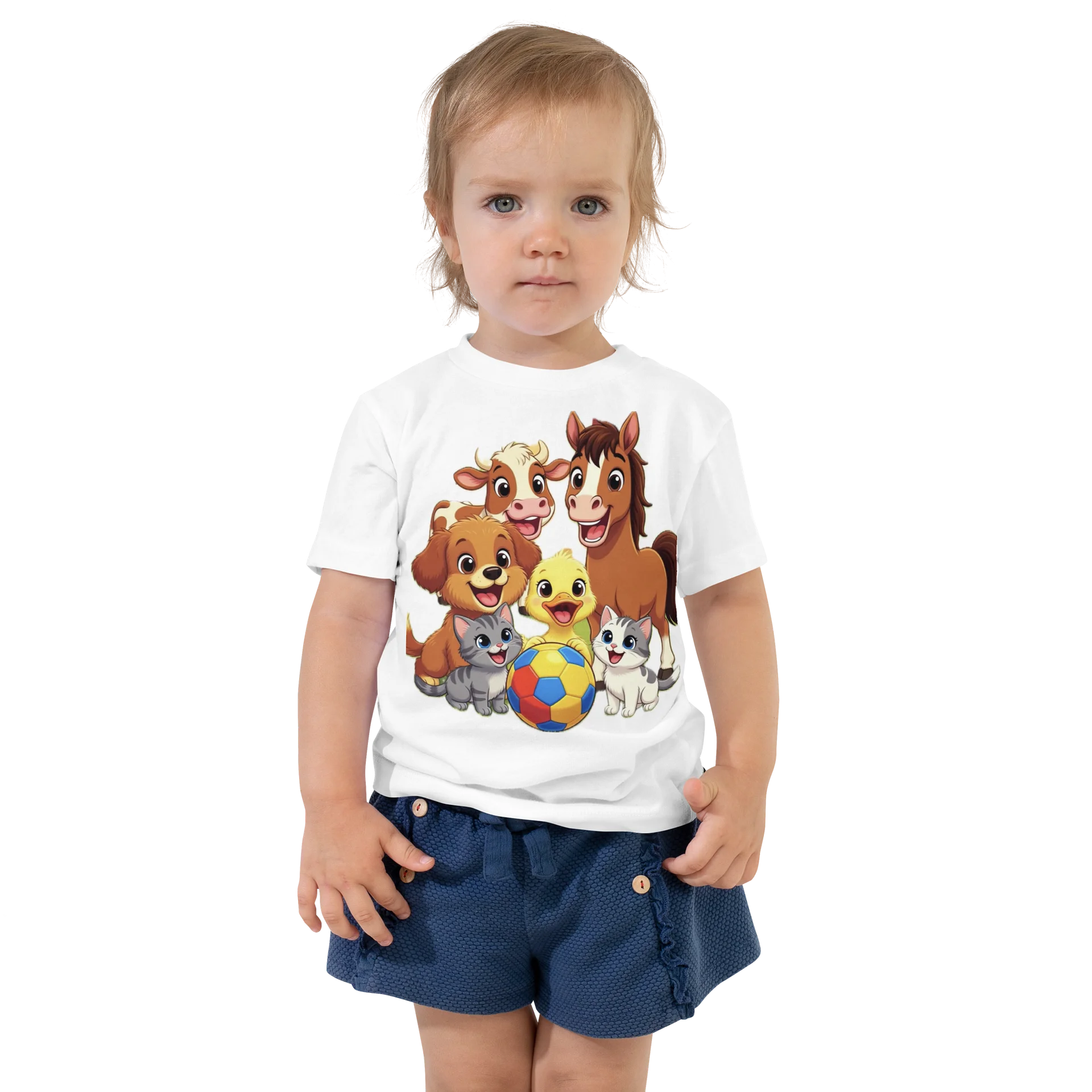 Cute Farm Animal Ball Play Toddler Tee product image (1)