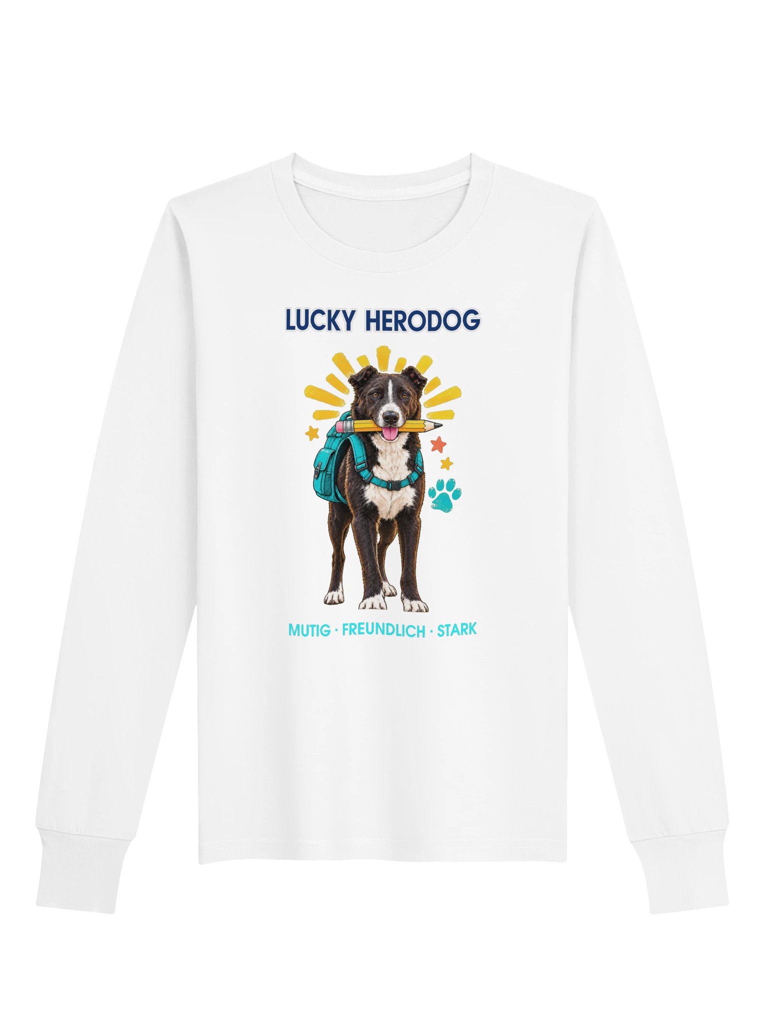 DogKids Schulanfänger Langarmshirt – Lucky HeroDog product image (1)