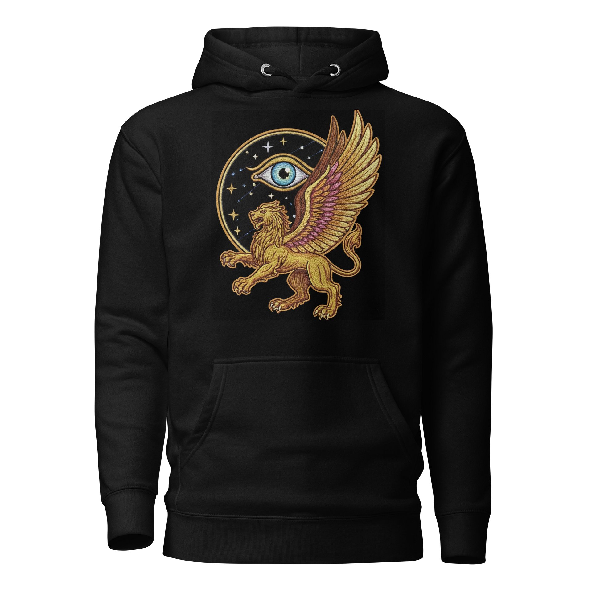 Mythical Griffin Embroidered Patch Hoodie product image (1)