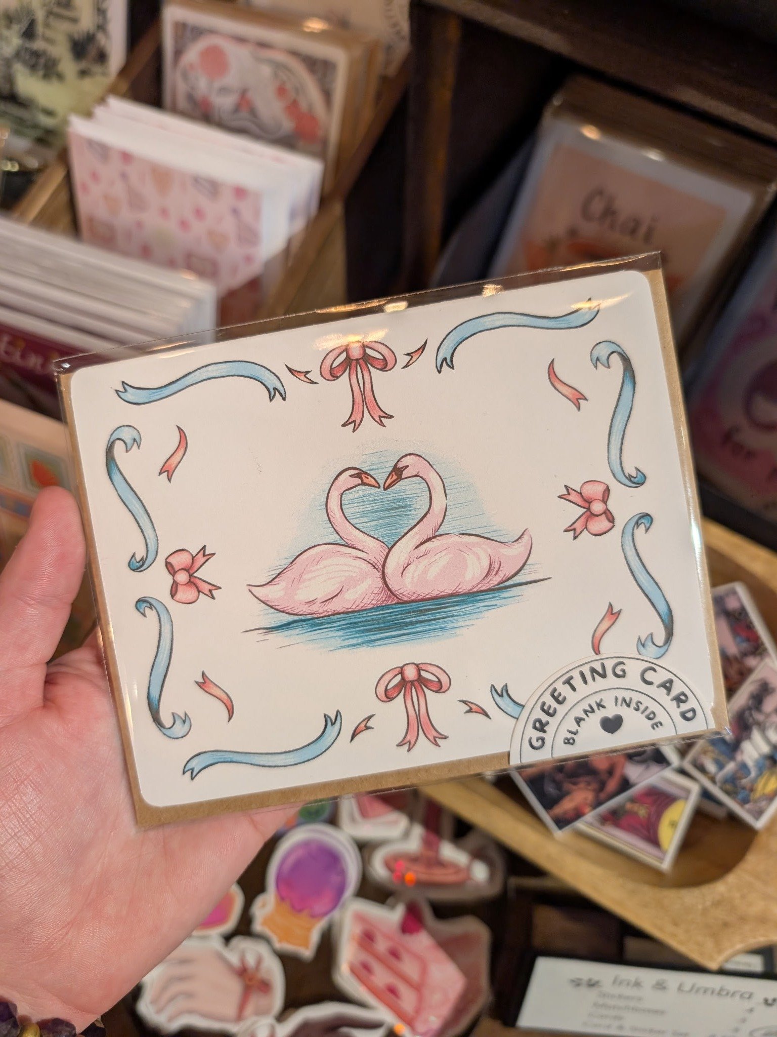 Swan Lake Lovers Greeting Card product image (1)