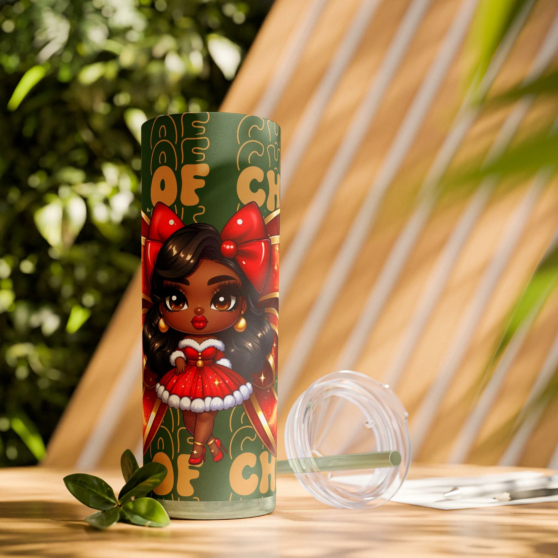 Christmas Tumbler Wrap Bundle • Chibi Holiday Girl PNG Set • Festive Sublimation Designs product image (5)