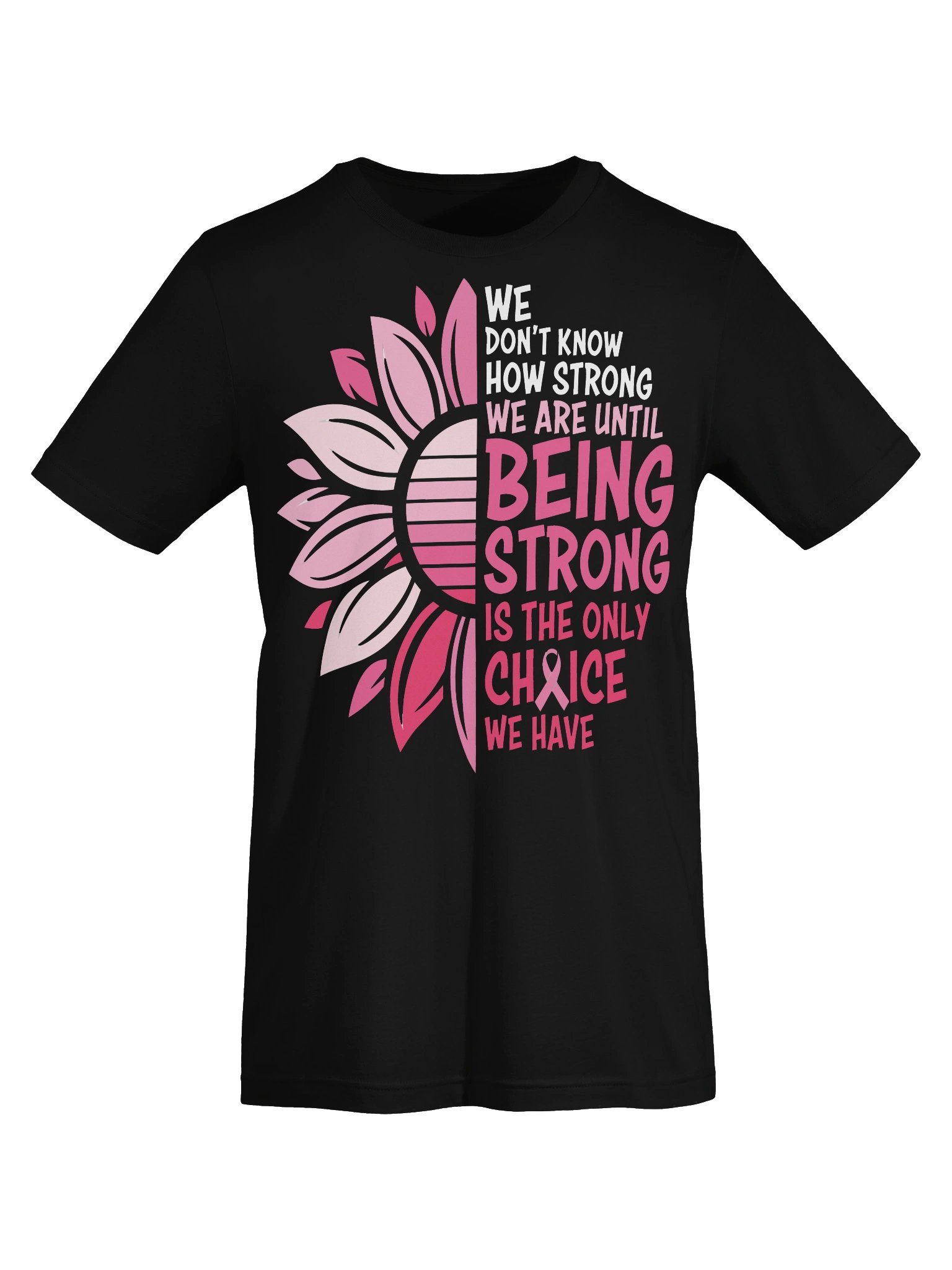 Pink Ribbon Strength Breast Cancer Awareness Tee product image (41)