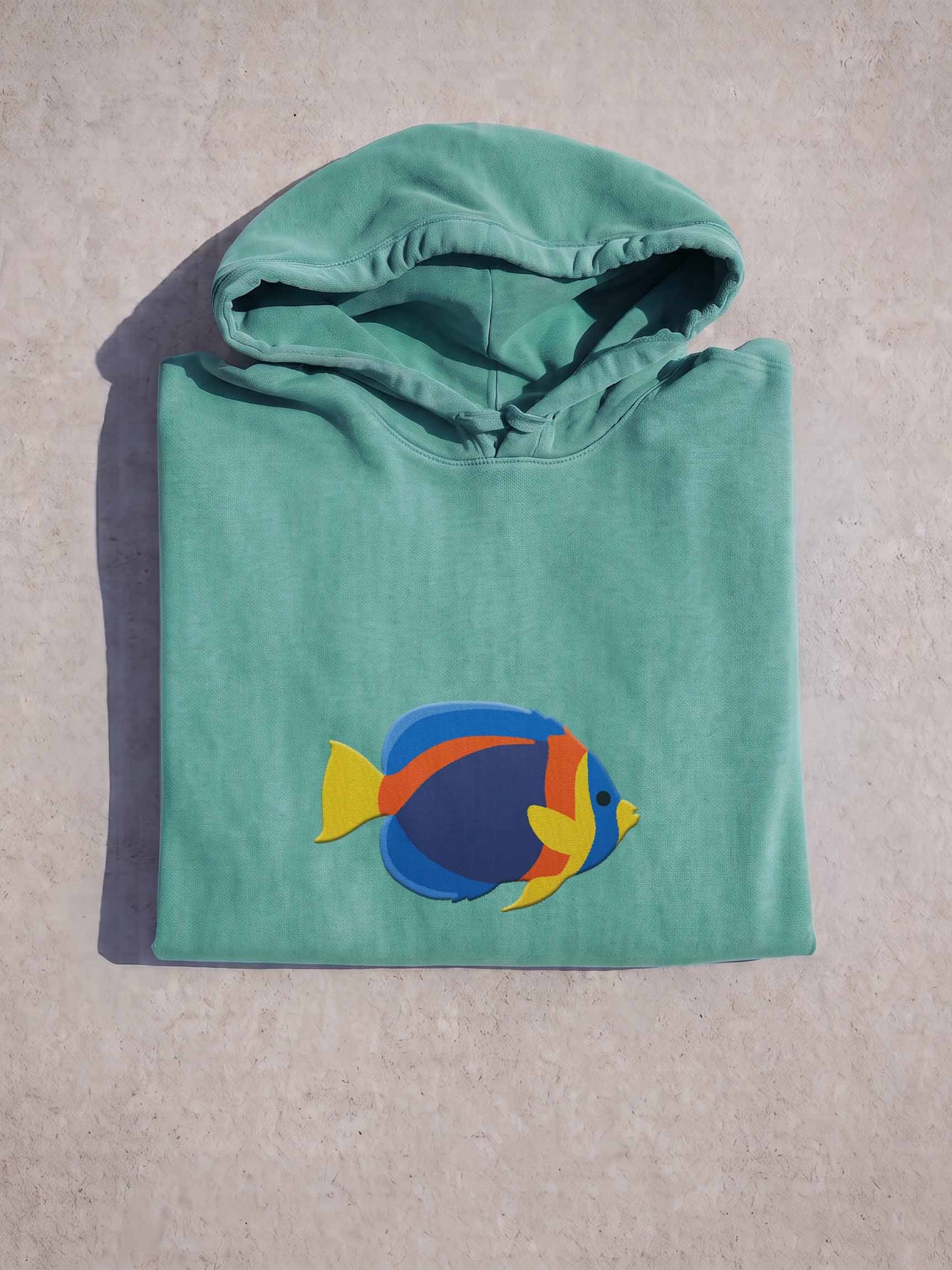 Scribbled Angelfish Premium Hooded Sweatshirt (Embroidered) for Reef and Marine Aquarium Lovers product image (1)