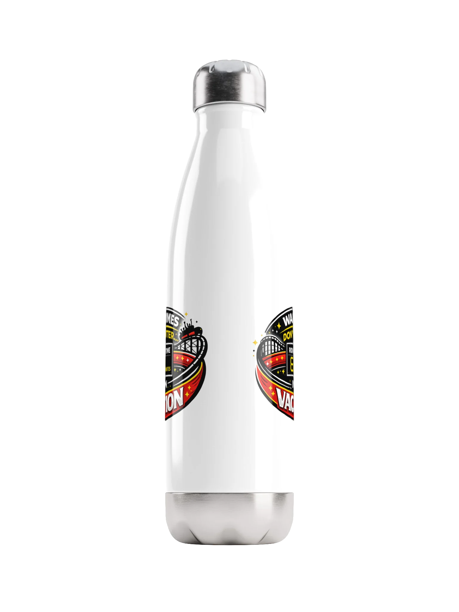 Wait Times Don't Matter, I'm on Vacation! Stainless Steel Water Bottle product image (1)