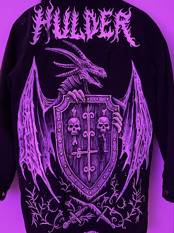 Hulder "The Forest Calling" — Hand-Painted Custom Sherpa Jacket product image (2)