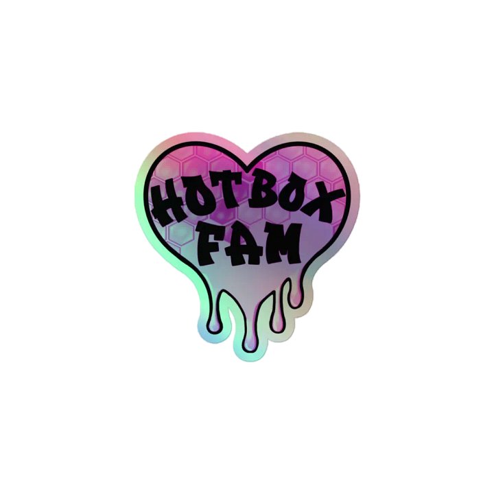 HOT BOX FAM PINK HONEY COMB LOGO STICKER product image (1)