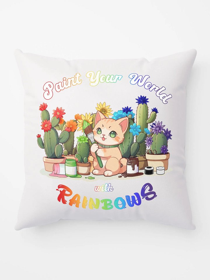 Rainbow Kitten Artist Pillow product image (1)