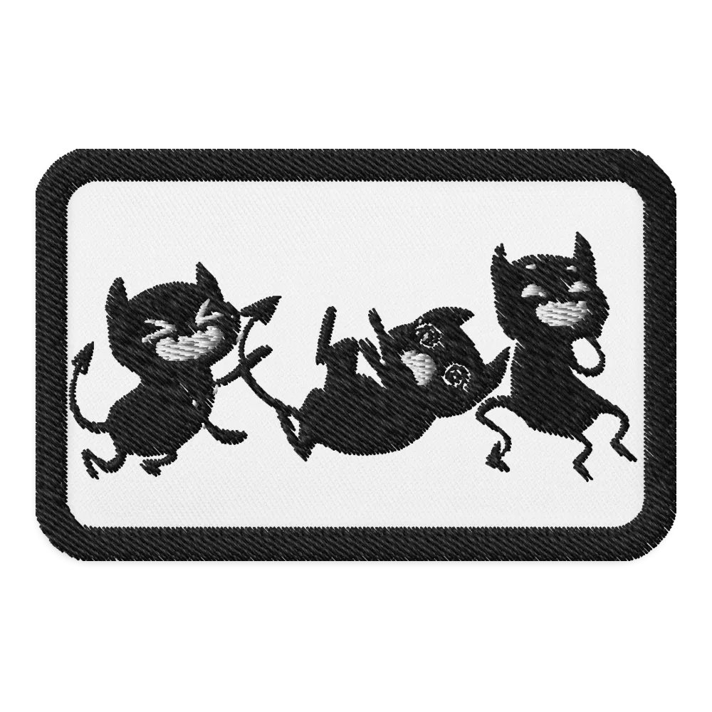 Silly Impish Embroidered Patch (3.5 ×2.25 in) product image (1)