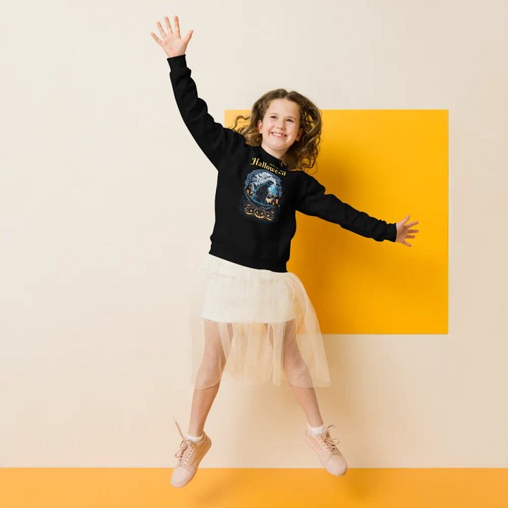 Spooky Dino Delight Kids' Halloween Hoodie product image (2)