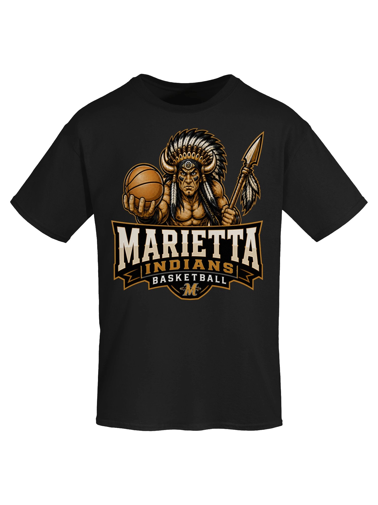 Marietta Indian Basketball Tee product image (29)