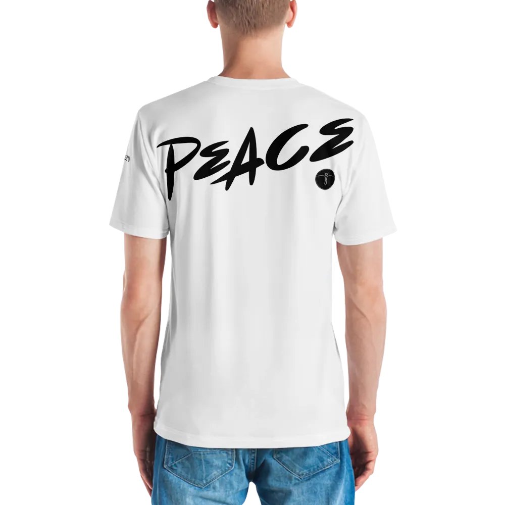 Love & Peace - White - Crew Neck T-Shirt product image (2)