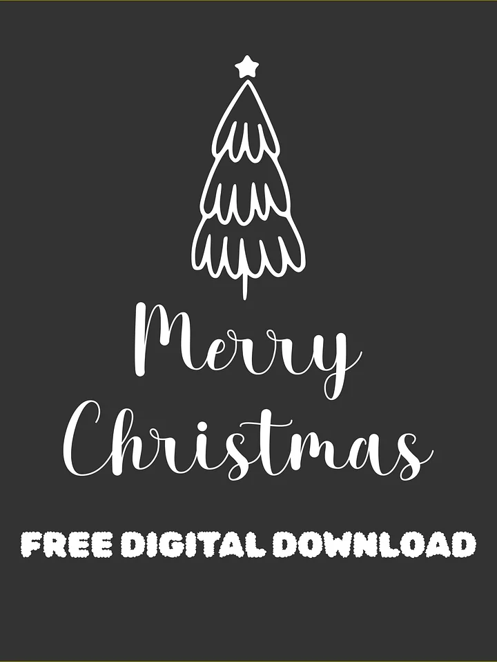 INSTANT DOWNLOAD /FREE DESIGN /Merry Christmas Tree /Fluffy Snow /2025 product image (1)