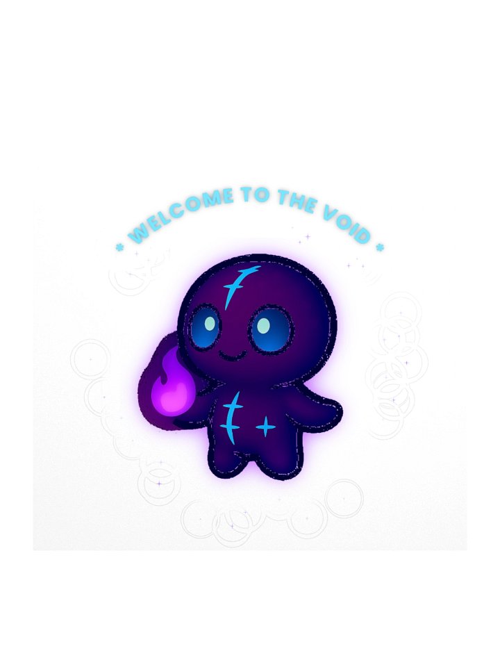 Void Flame Mascot — Kiss‑Cut Sticker product image (1)