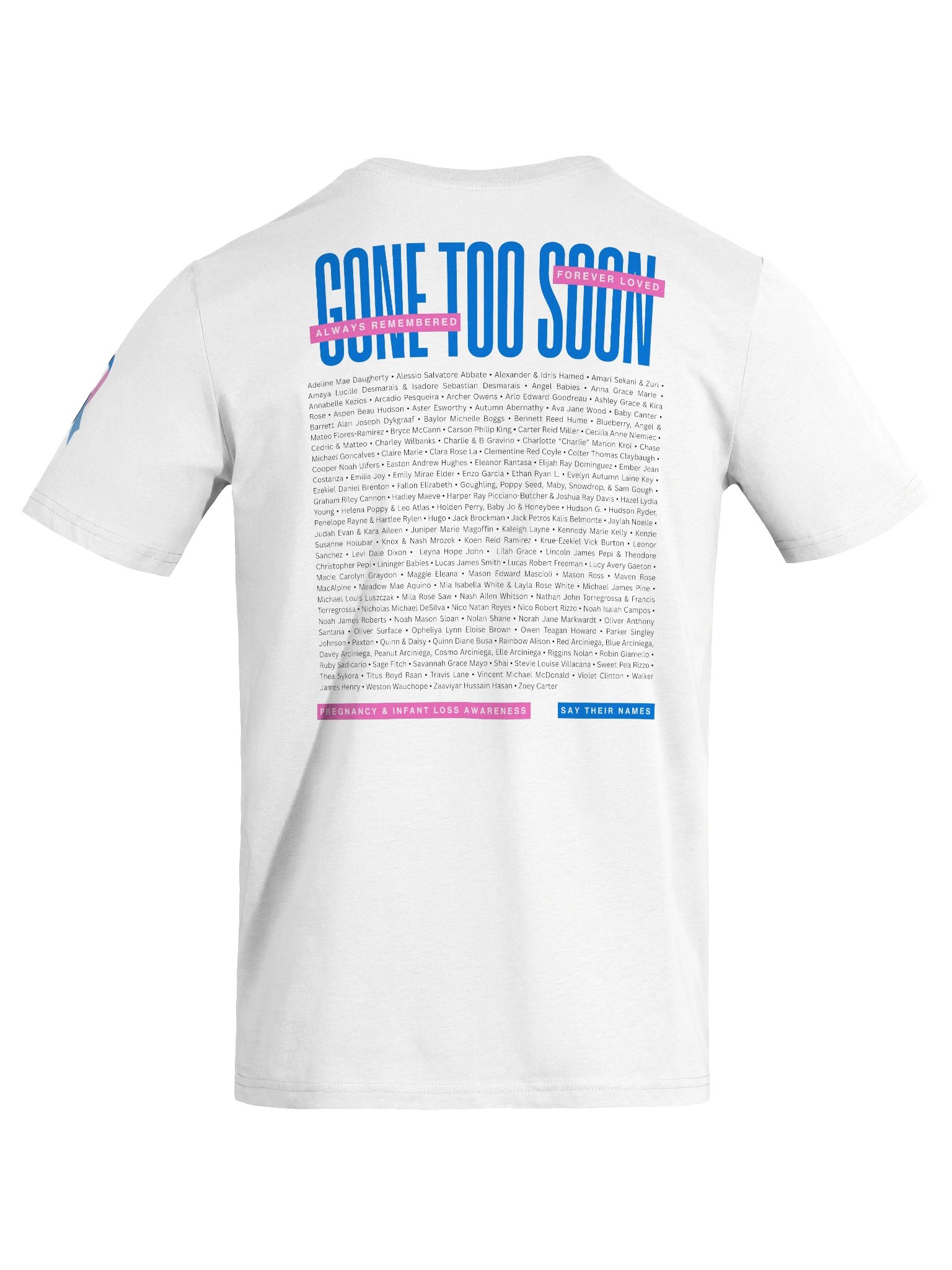 'Gone Too Soon' 2026 Memorial Shirt (organic cotton, light) product image (9)