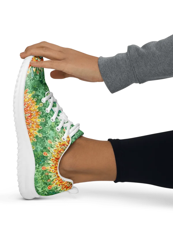 Golden Mandala Energy: Emerald Breeze Women's Athletic Shoes product image (2)