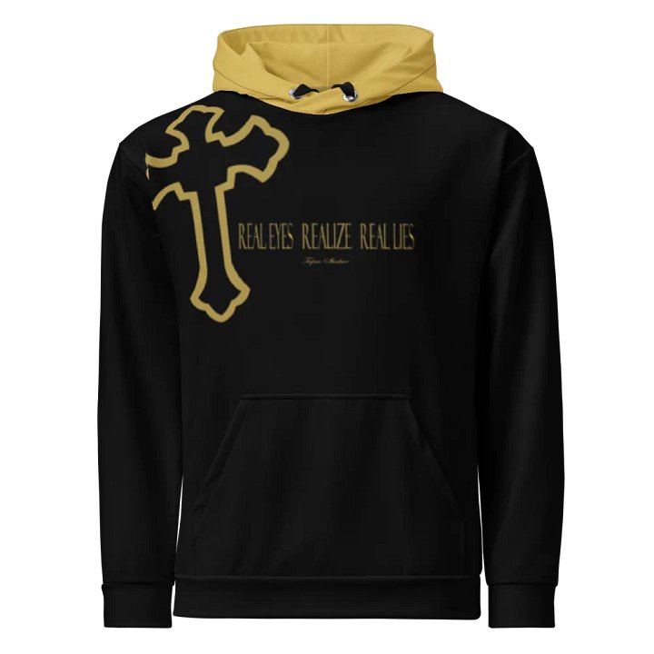 Real Eyes Realize Real Lies w/Cross - Tupac - Unisex Hoodie product image (1)