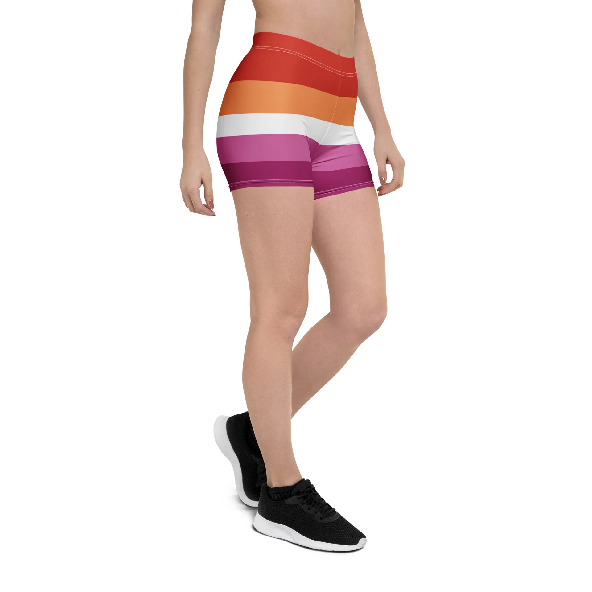 Lesbian Pride Flag Bike Shorts product image (6)