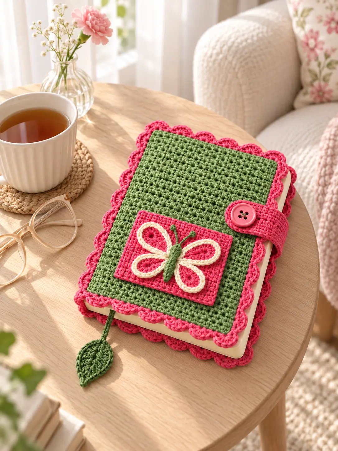 Butterfly Pocket Book Cover Crochet Pattern PDF product image (5)