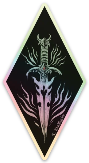 Dagger Holographic Vinyl sticker product image (1)