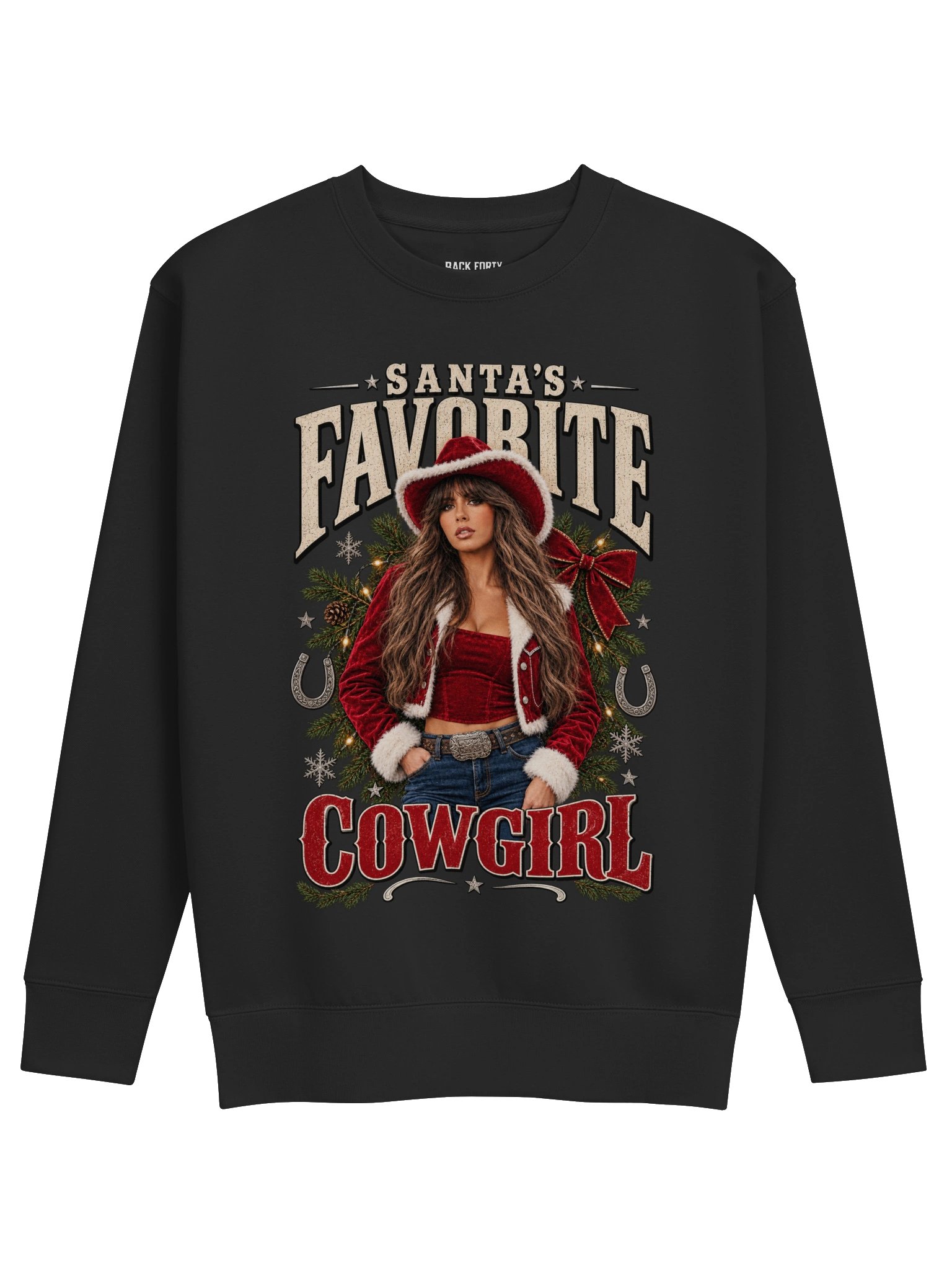 Santa’s Favorite Cowgirl™ Christmas Unisex Sweatshirt product image (1)