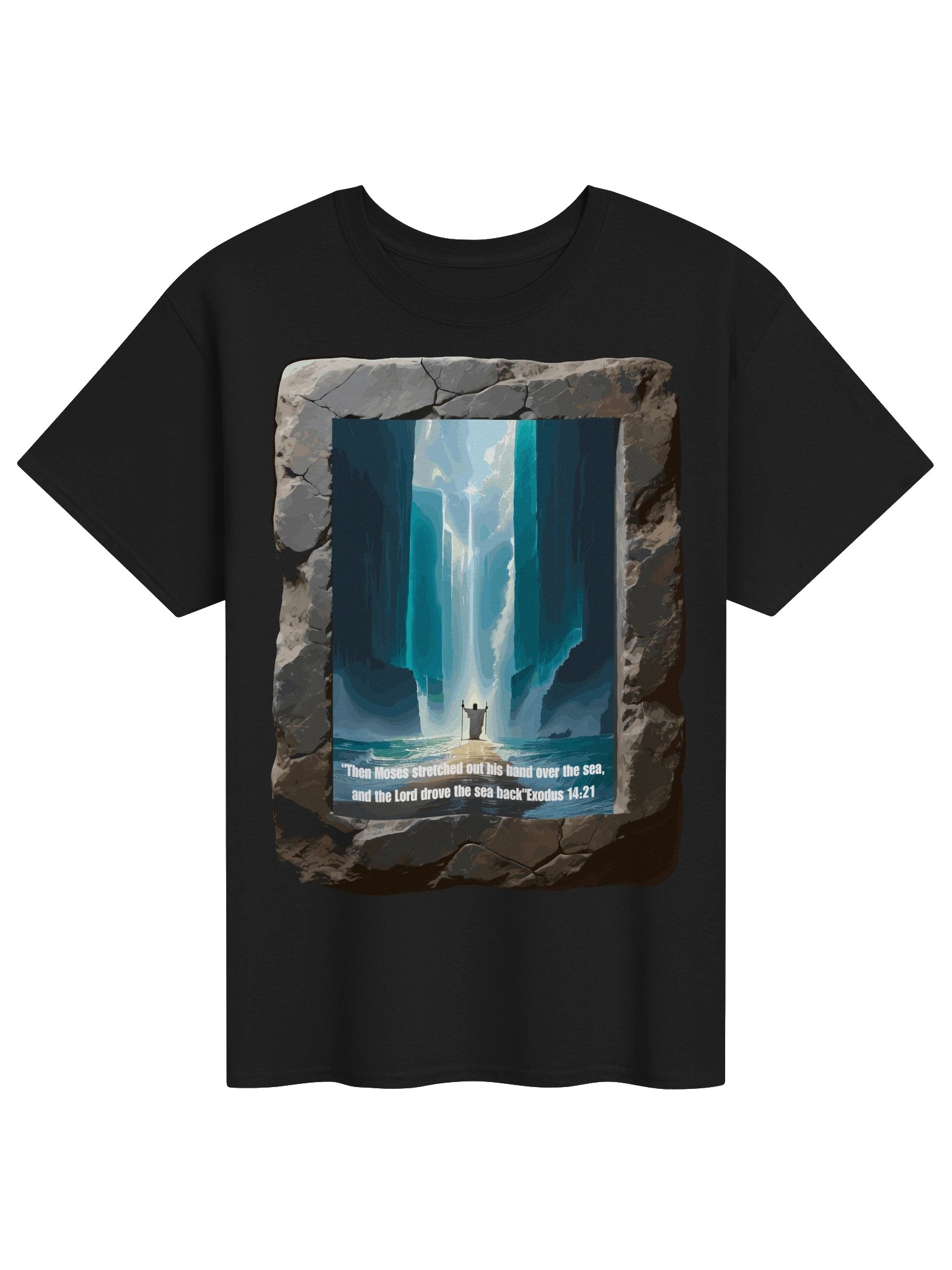Exodus 14:21 Moses and the Parted Sea Tee product image (1)