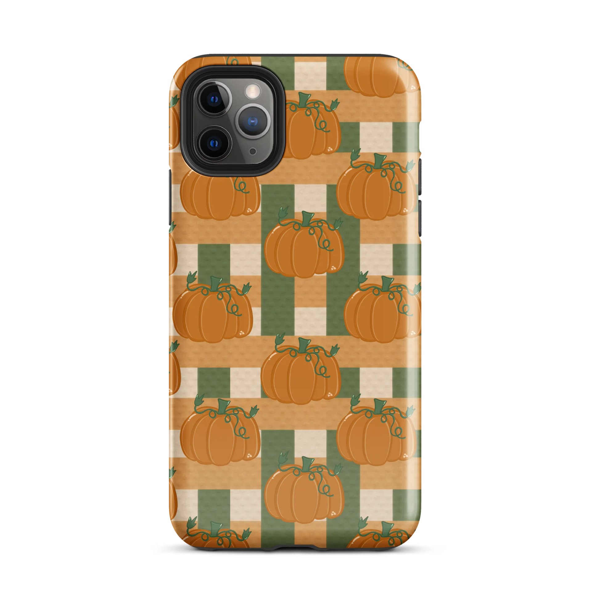 Pumpkin Plaid Pattern iPhone® Tough Case product image (3)