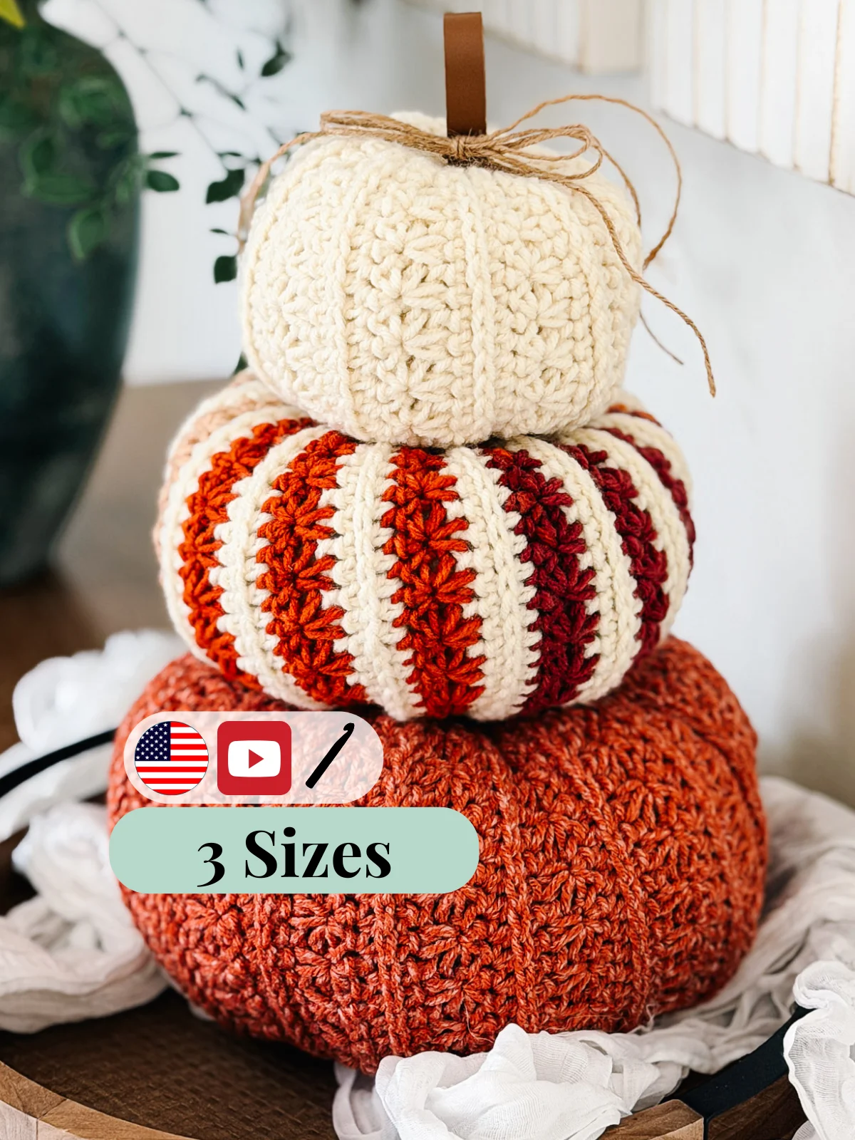 Petal Loop Stitch Crochet Pumpkin Trio Pattern product image (11)