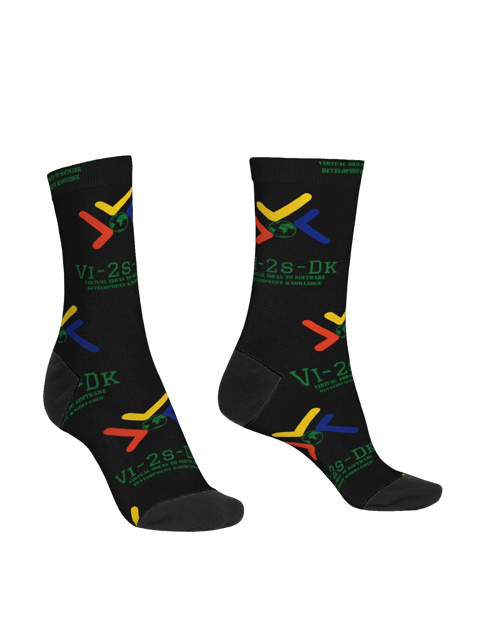 Black Vi-2s-Dk Symmetric Splendor Crew Socks product image (3)
