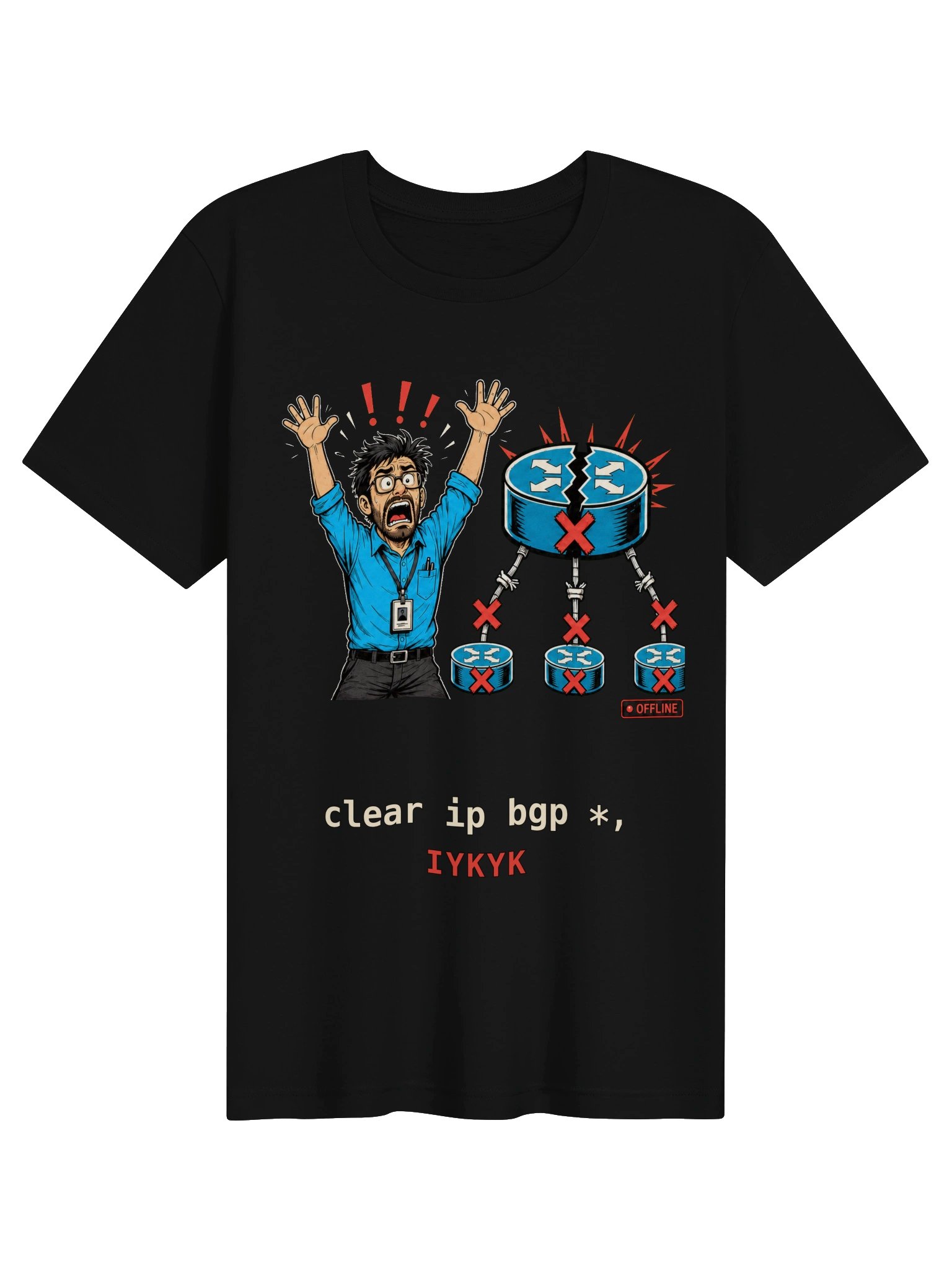 clear ip bgp * — IYKYK Tee (version 3) product image (1)