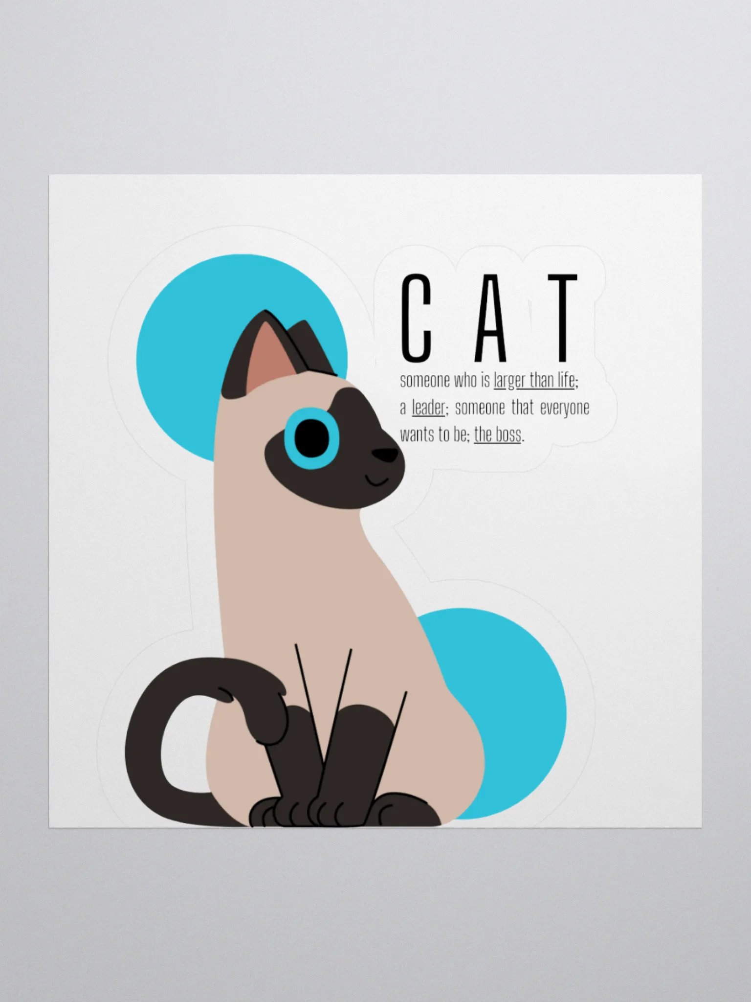 CAT is BOSS sticker product image (4)