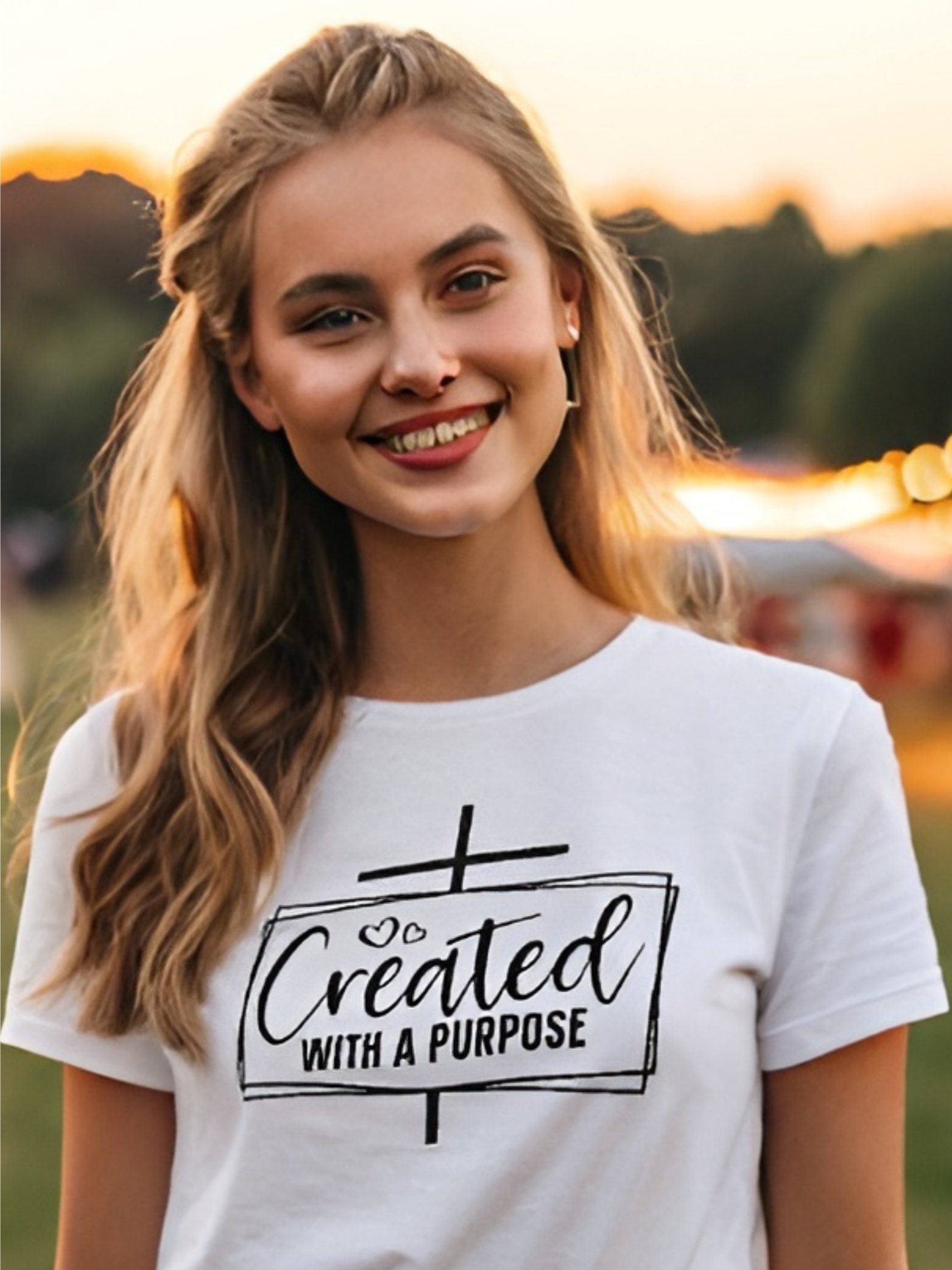Created With A Purpose - Women's White T-Shirt product image (1)