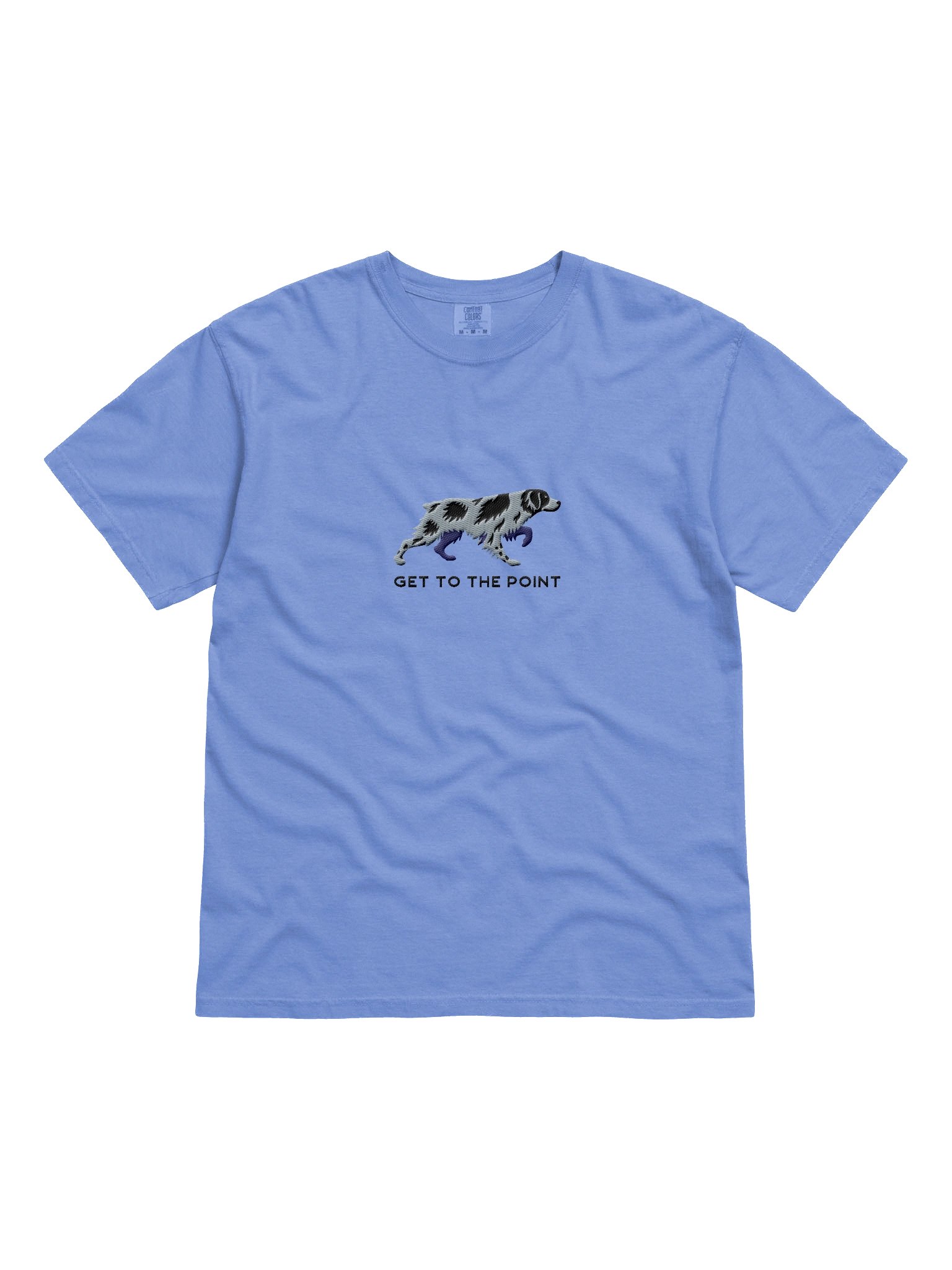 Get to the Point T-Shirt(Embroidered) of a Brittany Spaniel(Blue Merle) product image (4)